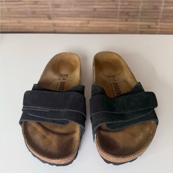 Birkenstock Oita Suede Leather Sandal Black 6 - Picture 4 of 8